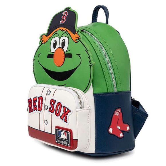 Loungefly MLB Boston Red Sox Wally The Green Monster Mini Backpack, 9\